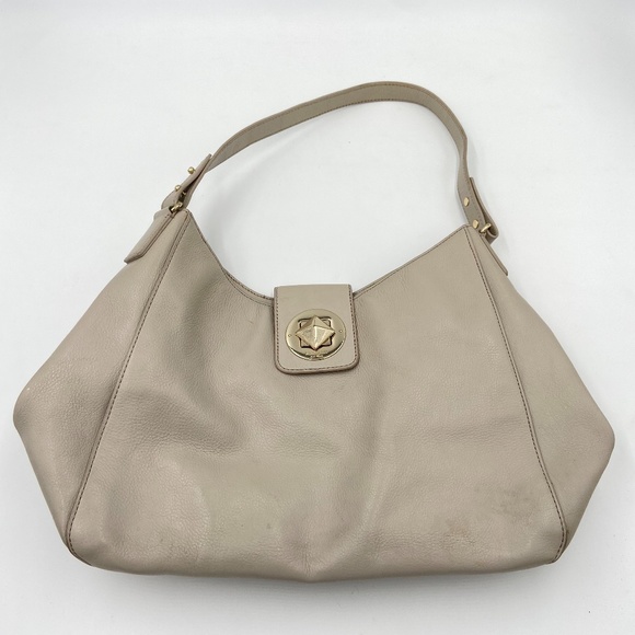 Kate Spade Light Grey Hobo Style Purse - Picture 2 of 12